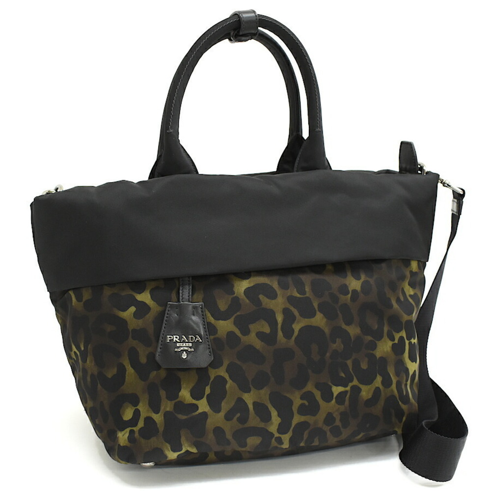 Prada Shoulder bag Black Leopard